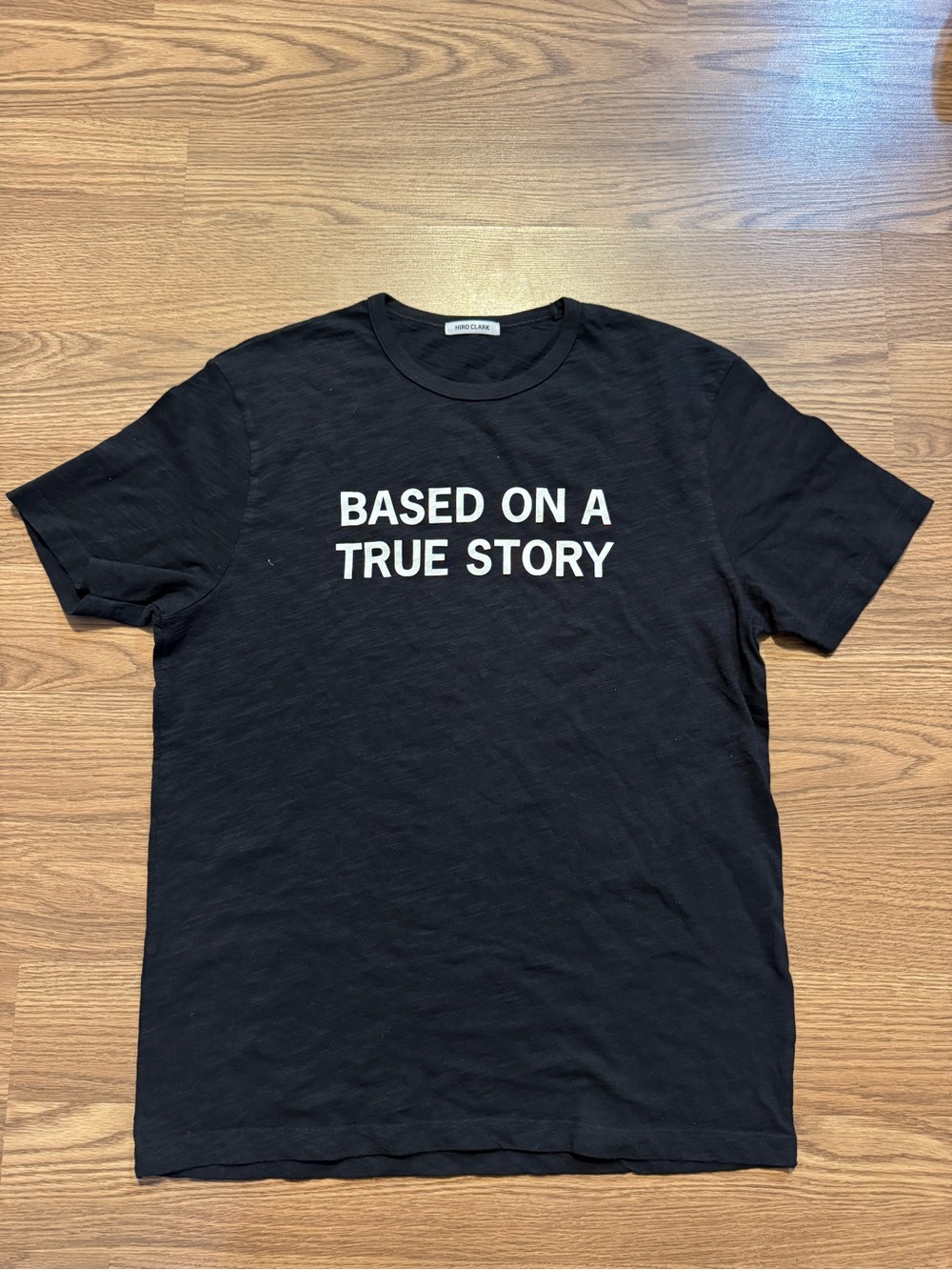 Hiro Clark Black Graphic Short-Sleeve Tee with 'Based On A True Story'